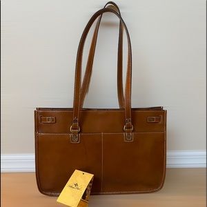 NWT Patricia Nash Brown Leather Olivenza Tote Tan